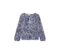 s.Oliver Blusa con Estampado y Textura Arrugada, 02a1 Blanco, 104-110 Grande
