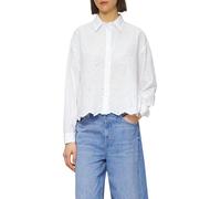 s.Oliver Blusa Corta con Bordado, Blanco, 42