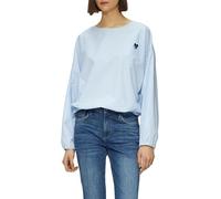 s.Oliver Blusa de algodón de Gran tamaño con Bordado de corazón, Azul, 44