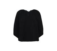 s.Oliver Blusa Informal de Corte Relajado con Fruncido y Mangas raglán, Negro, 40