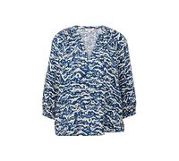 s.Oliver Blusa para Mujer 3/4, Manga Azul, 32, Azul, 34