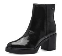 s.Oliver Botas Chelsea para mujer con tacón bloque elegantes, Patente negra., 38 EU