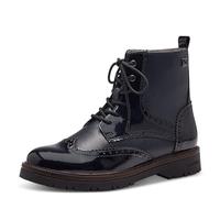 s.Oliver Botas con cremallera con cordones sin tacón para mujer Vegan, azul marino, 36 EU
