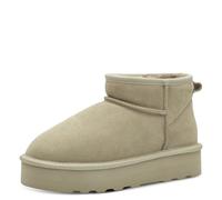 s.Oliver Botas de cuero forrado para mujer, beige, 41 EU