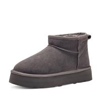 s.Oliver Botas de cuero forrado para mujer, gris grafito, 37 EU