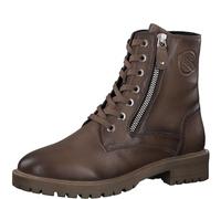s.Oliver Botas Planas de Encaje para Mujer 5-25219-41, Cortas al Tobillo, Cappuccino, 41 EU