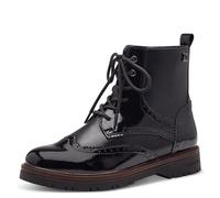 s.Oliver Botas Planas de Encaje para Mujer 5-25232-43, Cortas al Tobillo, Negro, 42 EU