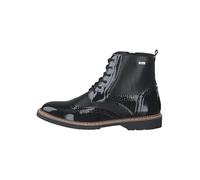 s.Oliver Botas Planas de Encaje para Mujer 5-25255-43, Cortas al Tobillo, Peine Negro, 36 EU