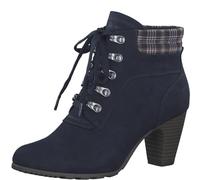 s.Oliver Botines de tacón para mujer con cordones para invierno, azul marino, 41 EU