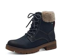 s.Oliver Botines para mujer con cordones y cremallera impermeables, azul marino, 36 EU