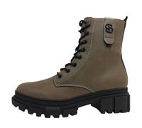 s.Oliver Botines planos de encaje para mujer 5-25214-41, gris oscuro, 38 EU