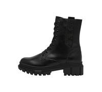 s.Oliver Botines planos de encaje para mujer 5-25231-45, color negro brillante, talla 39 EU, Color negro brillante., 39 EU