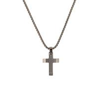 s.Oliver Cadena con colgante de acero inoxidable/cuero, collar infantil para niños, motivo, viene en caja de regalo de joyería