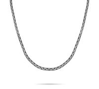 s.Oliver Cadena veneciana para hombre de acero inoxidable mate - IP Gun - Cadena veneciana de 55 cm - resistente al agua y agradable para la piel