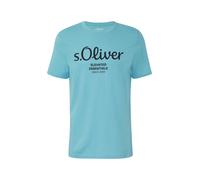 s.Oliver Camiseta azul claro / negro XXL azul claro / negro