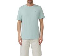 s.Oliver Camiseta con Estructura de Hilo Flameado y Logotipo Impreso, Océano Verde, XXL