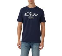 s.Oliver Camiseta de algodón con Logotipo Impreso, Azul Marino, 4XL