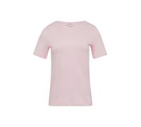 s.Oliver Camiseta de Jersey Entrelazado de Corte Ajustado, Rosa Pastel, 44