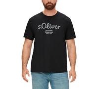 s.Oliver Camiseta de Manga Corta para, Negro, 3XL