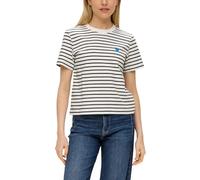 s.Oliver Camiseta de Mujer, Negro|Blanco, 42