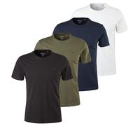 s.Oliver Camiseta Hombre, Pack de 4, Cuello Redondo, Algodón