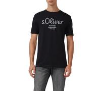 s.Oliver Camiseta para Hombre con Logo, Negro, 5XL