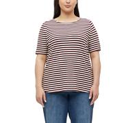 s.Oliver Camiseta para Mujer 2182965, Hilo Flameado, diseño de Rayas (1 Unidad), Rojo, 52