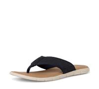 s.Oliver Chanclas planas de piel para hombre, azul marino, 45 EU