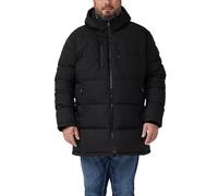 s.Oliver Chaqueta acolchada impermeable con capucha desmontable y detalles deportivos, Negro, 4XL