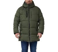 s.Oliver Chaqueta acolchada impermeable con capucha desmontable y detalles deportivos, verde, XXL