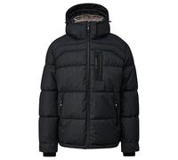 s.Oliver Chaqueta amortiguadora jaspeada con cuello interior de piel sintética extraíble, azul, 3XL