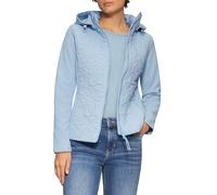 s.Oliver Chaqueta de mezcla de materiales con estampado acolchado en corte ajustado, azul claro, 36
