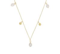 s.Oliver Collar con colgante para mujer, plata de ley 925, con perla cultivada de agua dulce, 42 + 3 cm, oro, idea de regalo, viene en caja de regalo, 2040597