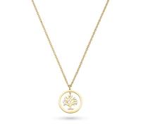 s.Oliver Collar elegante de acero inoxidable pulido, oro IP, cadena de ancla de 47 cm, resistente al agua y respetuosa con la piel