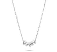s.Oliver Collar elegante de acero inoxidable pulido - Plata - Cadena cuadrada de 45 cm - impermeable y respetuoso con la piel