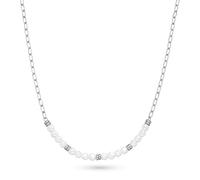 s.Oliver Collar elegante de acero inoxidable pulido - Plata - Cadena de eslabones de 50 cm - Impermeable y respetuoso con la piel