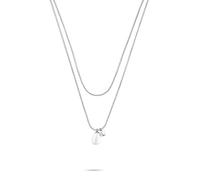 s.Oliver Collar elegante de acero inoxidable pulido - Plata - Cadena de serpiente de 42 cm - Impermeable y respetuoso con la piel