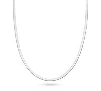 s.Oliver Collar elegante de acero inoxidable pulido - Plata - Cadena de serpiente de 45 cm - Impermeable y respetuoso con la piel