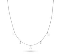 s.Oliver Collar elegante de acero inoxidable pulido - Plata - Cadena Rolo de 47 cm - Impermeable y agradable para la piel