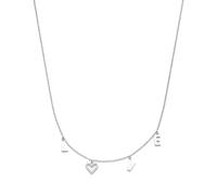 s.Oliver Collar elegante de acero inoxidable pulido - Plata - Cadena Rolo de 47 cm - Impermeable y agradable para la piel