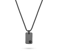 s.Oliver Collar para hombre de acero inoxidable mate con colgante de día - IP Gun - Cadena ajustable hasta 60 cm - resistente al agua y agradable para la piel
