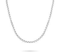 s.Oliver Collar para hombre de acero inoxidable mate - Plata - Cadena veneciana de 55 cm - resistente al agua & hipoalergénica