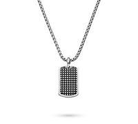 s.Oliver Collar para niño - Acero inoxidable - Plata - Cadena barbada ajustable 43 cm - Resistente al agua & hipoalergéni