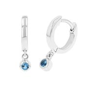 s.Oliver Creoles Plata de Ley 925 Joyas de Orejas para Niñas, con circonita cúbica sintética, 1.7 cm, Plata, Viene en Caja de Regalo de joyería