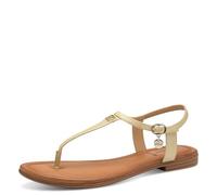 s.Oliver Damen 5-28107-44, Sandalias Planas Mujer, Dorado, 37 EU