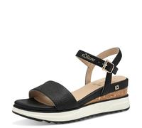 s.Oliver Damen 5-28708-42, Sandalias con cuña Mujer, Negro, 40 EU