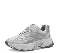 s.Oliver Damen Sneaker Low 5-23612-44, Zapatillas Mujer, Blanco y Plateado, 37 EU