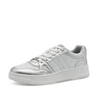 s.Oliver Damen Sneaker Low 5-23620-44, Zapatillas Mujer, Color Plateado, 36 EU