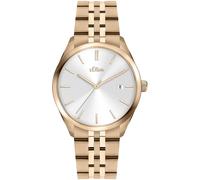 s.Oliver - Elegante Reloj de Mujer de Acero Inoxidable Rosa - Accessories - Mujer - Amarillo - ONE SIZE -