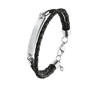 s.Oliver Ident brazalete de acero inoxidable de los hombres de la joyería del brazo, 20+2 cm, plata, Viene en caja de regalo de joyería, 2020903